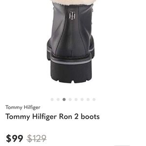 Tommy Hilfiger Black Boots with Cream Fur